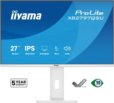 iiyama ProLite XB2797QSU-W1 écran plat de PC 68,6 cm (27") 2560 x 1440 pixels Quad HD LED Blanc - Ecran Ordinateur - visuel 2