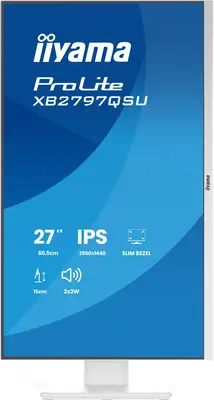 iiyama ProLite XB2797QSU-W1 écran plat de PC 68,6 cm (27") 2560 x 1440 pixels Quad HD LED Blanc - Ecran Ordinateur - visuel 4