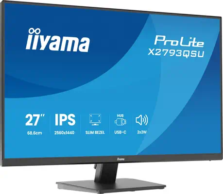iiyama ProLite X2793QSU-B1 écran plat de PC 68,6 cm (27") 2560 x 1440 pixels Quad HD LED Noir - Ecran Ordinateur - visuel 4