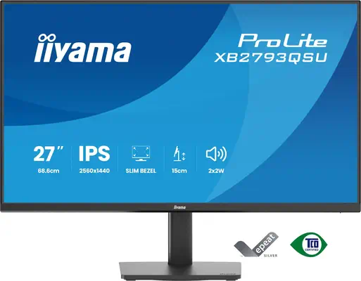 iiyama ProLite XB2793QSU-B1 écran plat de PC 68,6 cm (27") 2560 x 1440 pixels Quad HD LED Noir - Ecran Ordinateur - visuel 2
