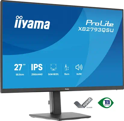 iiyama ProLite XB2793QSU-B1 écran plat de PC 68,6 cm (27") 2560 x 1440 pixels Quad HD LED Noir - Ecran Ordinateur - visuel 1