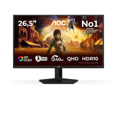 AOC G4 Q27G41ZDF écran plat de PC 67,3 cm (26.5") 2560 x 1440 pixels Quad HD QD-OLED Noir, Rouge - Ecran Ordinateur - visuel 1