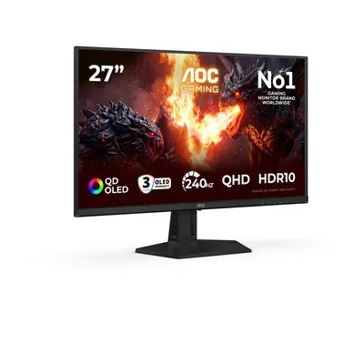 AOC G4 Q27G41ZDF écran plat de PC 67,3 cm (26.5") 2560 x 1440 pixels Quad HD QD-OLED Noir, Rouge - Ecran Ordinateur - visuel 2