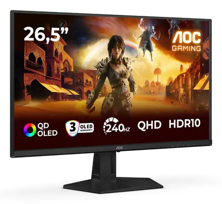 AOC G4 Q27G41ZDF écran plat de PC 67,3 cm (26.5") 2560 x 1440 pixels Quad HD QD-OLED Noir, Rouge - Ecran Ordinateur - visuel 2