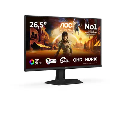 AOC G4 Q27G41ZDF écran plat de PC 67,3 cm (26.5") 2560 x 1440 pixels Quad HD QD-OLED Noir, Rouge - Ecran Ordinateur - visuel 2