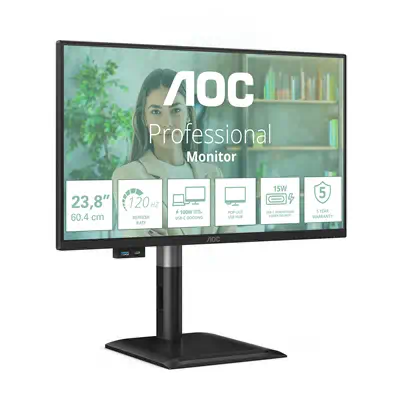 AOC 24P4CV écran plat de PC 60,5 cm (23.8") 1920 x 1080 pixels Full HD LED Noir - Ecran Ordinateur - visuel 2