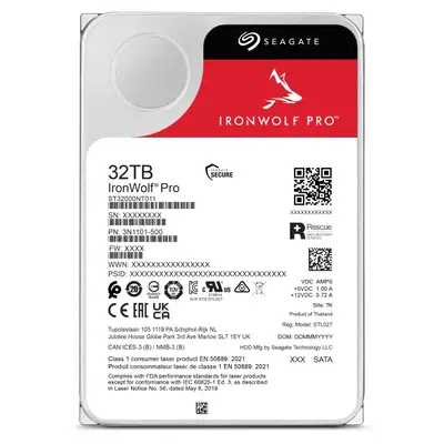 Seagate IronWolf Pro ST32000NT000 disque dur 32 To 7200 tr/min 3.5" Série ATA III - Disque dur Interne - visuel 4