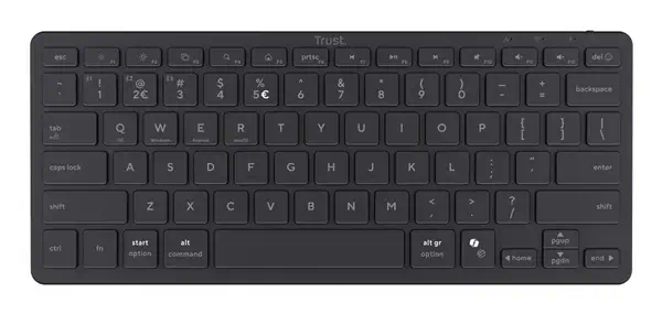 Trust Nado II clavier maison/bureau USB + Bluetooth AZERTY Français Noir - Clavier - visuel 2