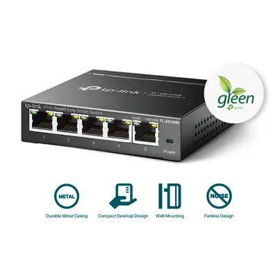 TP-Link TL-SG105E commutateur réseau Géré L2 Gigabit Ethernet (10/100/1000) Noir - Switchs et Hubs - visuel 5