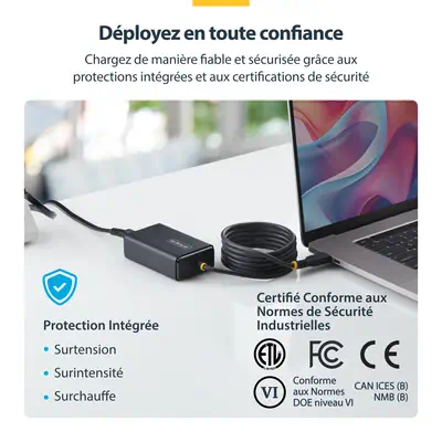 StarTech.com 165LE-USB-C-CHARGER adaptateur de puissance & onduleur Intérieure 65 W Noir - Chargeur et alimentation - visuel 9