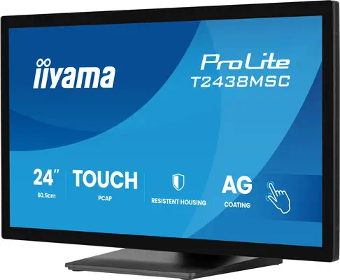 iiyama ProLite T2438MSC-B2 écran plat de PC 60,5 cm (23.8") 1920 x 1080 pixels Full HD LED Écran tac - Ecran Ordinateur - visuel 4