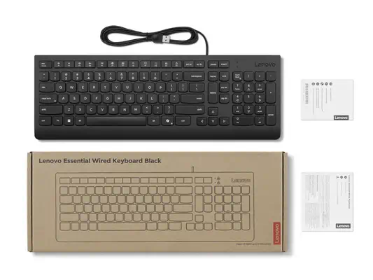 Lenovo 4Y41R64671 clavier maison/bureau USB Anglais britannique Noir - Clavier - visuel 3