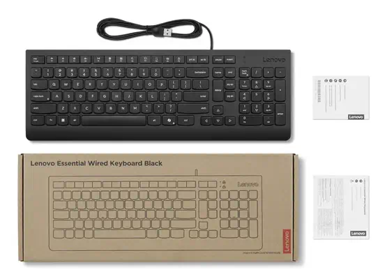 Lenovo 4Y41R64671 clavier maison/bureau USB Anglais britannique Noir - Clavier - visuel 4