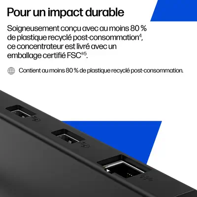 HP PRTBLE USB-C HUB EURO - Station d'accueil pour portable - visuel 7