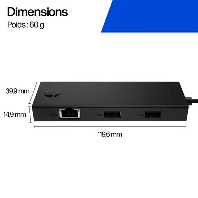 HP PRTBLE USB-C HUB EURO - Station d'accueil pour portable - visuel 6