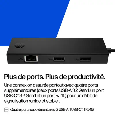HP PRTBLE USB-C HUB EURO - Station d'accueil pour portable - visuel 7