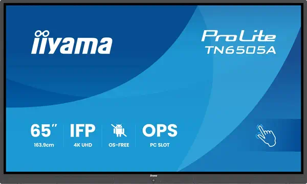 iiyama TN6505A-B1AG Écran d'affichage dynamique Écran plat interactif 163,8 cm (64.5") 500 cd/m² 4K  - Ecran Numérique Interactif - visuel 1
