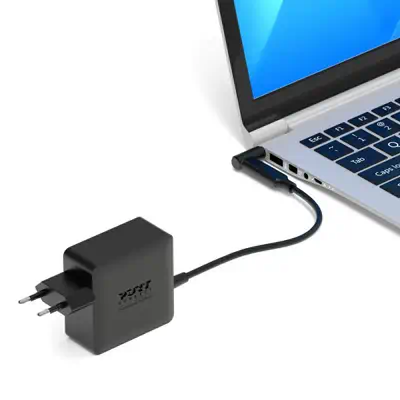 Port Designs 904065UWEU adaptateur de puissance & onduleur Intérieure 65 W Noir - Batterie - visuel 6