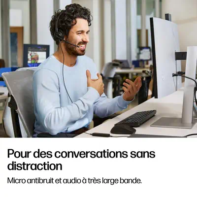 Micro-casque filaire USB binaural HP Poly Mission 425 Classic - Casque Micro - visuel 9