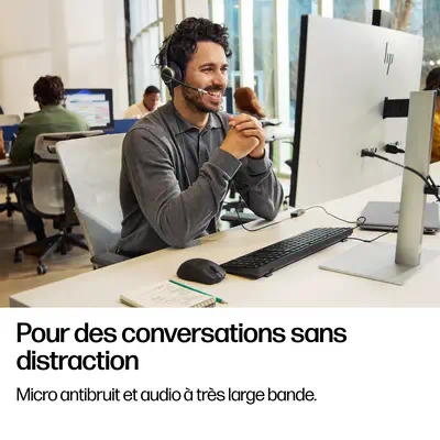 Micro-casque filaire USB monaural HP Poly Mission 615 - Casque Micro - visuel 6