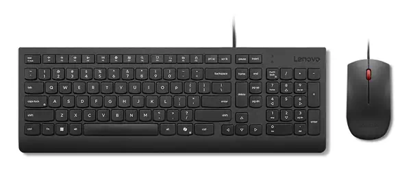 Essential Wired Combo Black US Euro - Lenovo - Pack Clavier, souris - visuel 1