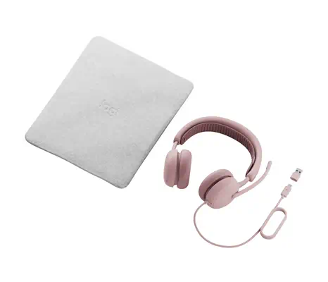 Logitech 981-001616 casque Avec fil Arceau Appels/Musique USB Type-C / USB Type-A Rose - Casque Micro - visuel 5