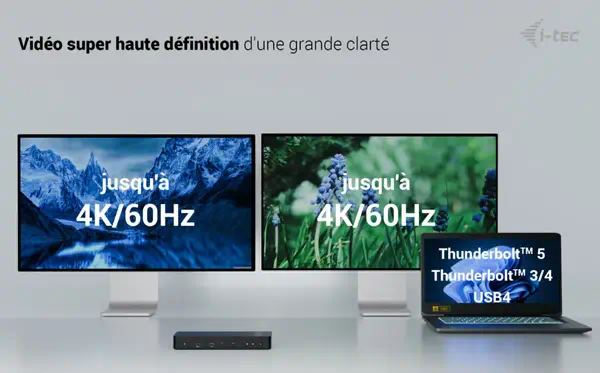 Thunderbolt 4 Intelligent Dual Display Docking Station + Power Delivery 90W - I-Tec - Station d'accueil pour portable - visuel 10