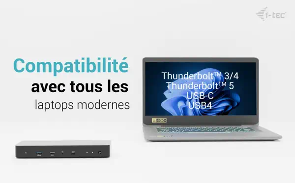 Thunderbolt 4 Intelligent Dual Display Docking Station + Power Delivery 90W - I-Tec - Station d'accueil pour portable - visuel 6
