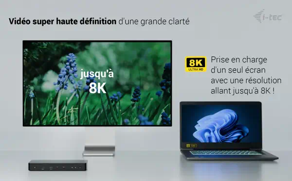 Thunderbolt 4 Intelligent Dual Display Docking Station + Power Delivery 90W - I-Tec - Station d'accueil pour portable - visuel 8