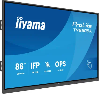 iiyama TN8605A-B1AG Écran d'affichage dynamique Écran plat interactif 2,17 m (85.6") 500 cd/m² 4K Ul - Ecran Numérique Interactif - visuel 1