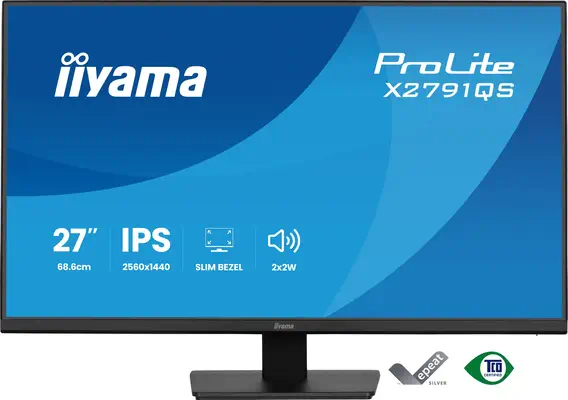 iiyama ProLite X2791QS-B1 écran plat de PC 68,6 cm (27") 2560 x 1440 pixels Quad HD LED Noir - Ecran Ordinateur - visuel 2