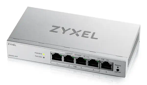 Zyxel GS1200-5HPV3 Géré L2 Gigabit Ethernet (10/100/1000) Connexion Ethernet, supportant l'alimentat - Switchs et Hubs - visuel 1