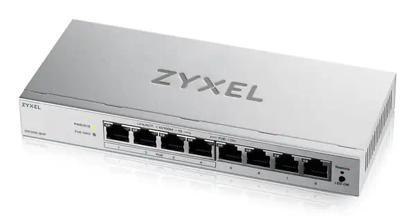 Zyxel GS1200-8HPV3 Géré L2 Gigabit Ethernet (10/100/1000) Connexion Ethernet, supportant l'alimentat - Switchs et Hubs - visuel 1