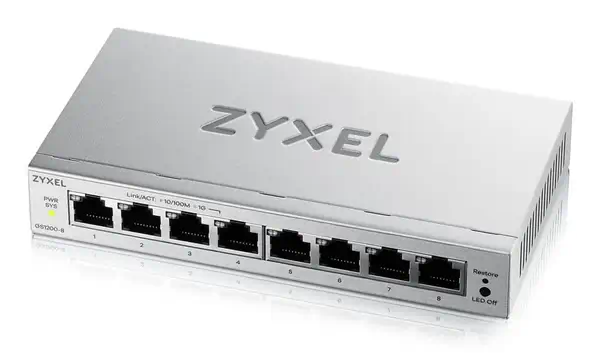 Zyxel GS1200-8V3 Géré L2 Gigabit Ethernet (10/100/1000) Bureau Gris - Switchs et Hubs - visuel 1