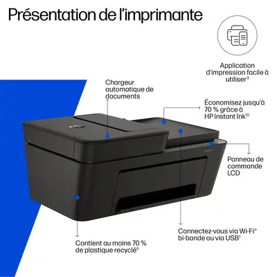 DeskJet 4320 Sans fil All-in-One Couleur Imprimante, Instant Ink - HP - Multifonctions Jet d'encre - visuel 8