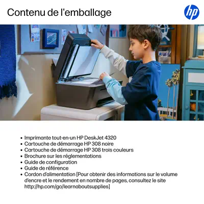 DeskJet 4320 Sans fil All-in-One Couleur Imprimante, Instant Ink - HP - Multifonctions Jet d'encre - visuel 4