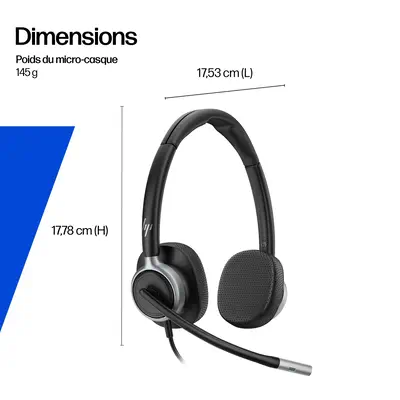 Micro-casque filaire USB binaural HP Poly Mission 625 (en vrac) - Casque Micro - visuel 6