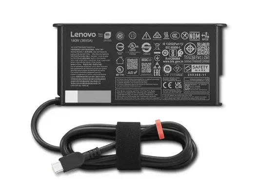 Lenovo 4X21U28835 adaptateur de puissance & onduleur Intérieure 180 W Noir - Chargeur et alimentation - visuel 2