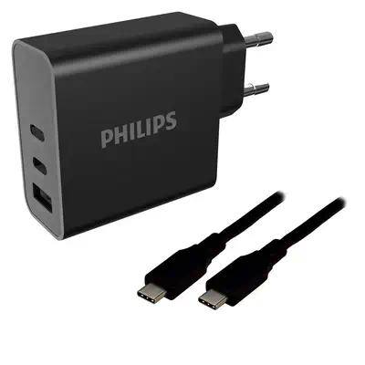 DLP2683B/12CN - Chargeur secteur Philips 65W + câble Type C 2m - MCL - Chargeur et alimentation - visuel 1