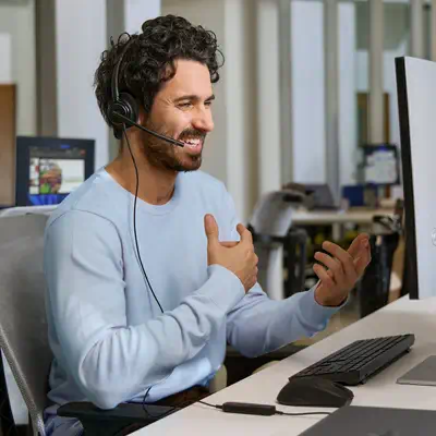 Micro-casque filaire USB binaural HP Poly Mission 425 (en vrac) - Casque Micro - visuel 7