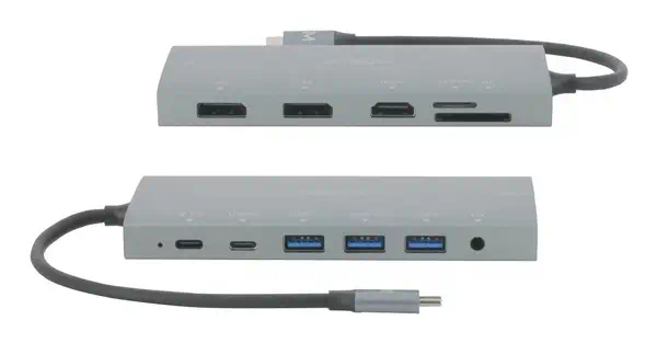 Mobilis 020028 station d'accueil Avec fil USB 3.2 Gen 1 (3.1 Gen 1) Type-C Gris - Station d'accueil pour portable - visuel 3