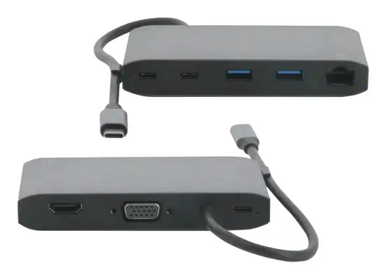 Mobilis 020027 station d'accueil Avec fil USB 3.2 Gen 1 (3.1 Gen 1) Type-C Gris - Station d'accueil pour portable - visuel 3