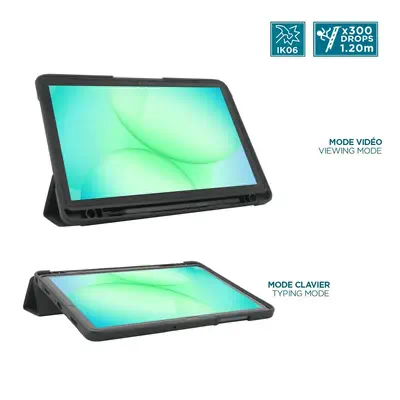 Mobilis 062016 étui pour tablette 27,9 cm (11") Folio porte carte Noir, Transparent - Etui et Housse - visuel 5