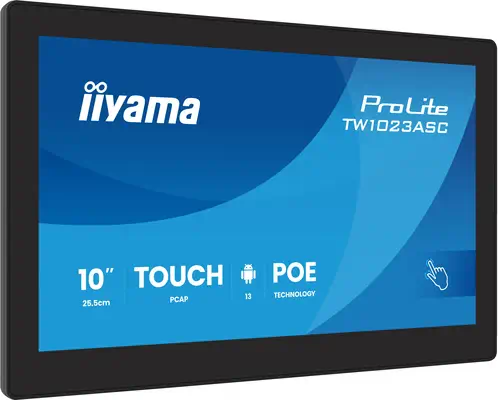 iiyama TW1023ASC-B3P Écran d'affichage dynamique En forme de kiosk 25,6 cm (10.1") Wifi 385 cd/m² WX - Unité Centrale - visuel 1