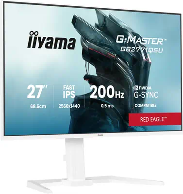 iiyama G-MASTER GB2771QSU-W1 écran plat de PC 68,6 cm (27") 2560 x 1440 pixels Wide Quad HD Blanc - Ecran Ordinateur - visuel 4