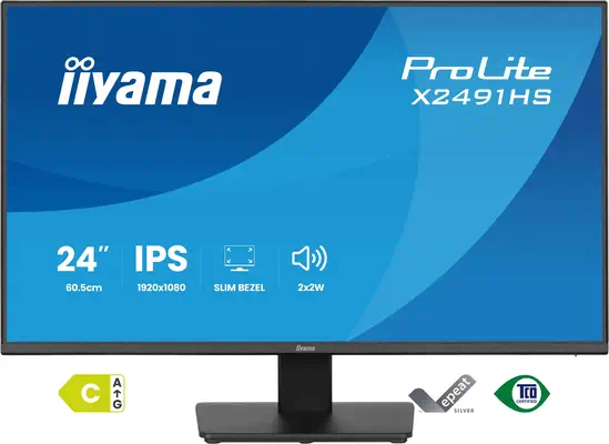 iiyama ProLite X2491HS-B1 écran plat de PC 60,5 cm (23.8") 1920 x 1080 pixels Full HD LCD Noir - Ecran Ordinateur - visuel 2