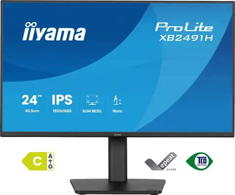 iiyama ProLite XB2491H-B1 écran plat de PC 60,5 cm (23.8") 1920 x 1080 pixels Full HD LCD Noir - Ecran Ordinateur - visuel 2