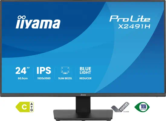 iiyama ProLite X2491H-B1 écran plat de PC 60,5 cm (23.8") 1920 x 1080 pixels Full HD LCD Noir - Ecran Ordinateur - visuel 2
