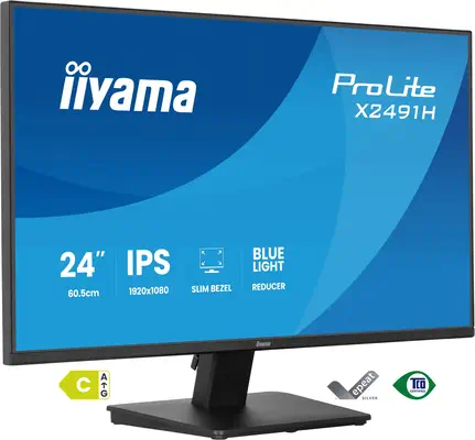iiyama ProLite X2491H-B1 écran plat de PC 60,5 cm (23.8") 1920 x 1080 pixels Full HD LCD Noir - Ecran Ordinateur - visuel 1