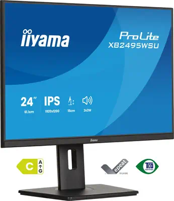 iiyama ProLite XB2495WSU-B1 écran plat de PC 61,2 cm (24.1") 1920 x 1200 pixels Full HD LCD Noir - Ecran Ordinateur - visuel 1